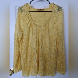 Yellow Hooded Blouse
